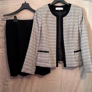 Tahari Arthur Levine 8 petite jacket and black skirt